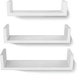 Linder Exclusiv Set 3 rafturi de perete Alb (WR112) Raft