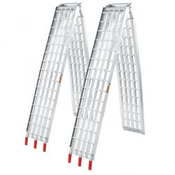  Összecsukható felhajtó rámpa 310 cm 1080 kg/pár teherbírás 2 db rámpa motor, quad, kis traktor, munkagép, fűnyíró számára