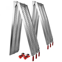 AVRamps Összecsukható felhajtó rámpa 226 cm 680 kg/db teherbírás 2 db rámpa motor, quad, kis traktor, munkagép, fűnyíró számára