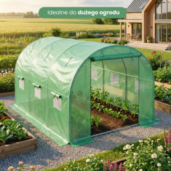 AKORD Furniture Factory kerti fóliaház alagút rolós oldalfalakkal 1 ajtó 6 ablak zöld 200x300x200 cm (AKO-SZKOGRR32ZIE)