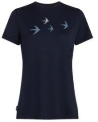 Icebreaker Merino 150 Tech Lite SS Tee Bird Transit Women Tricou cu mânecă scurtă Midnight Navy XL