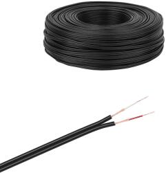 Cabletech 2RCA kábel fekete 2x3mm /méter (KAB0200-1)
