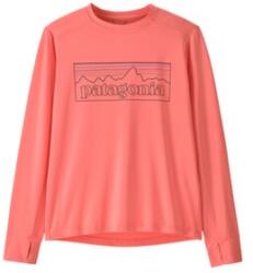 Patagonia Long-Sleeved Cap Silkweight T-Shirt Kids Tricou cu mânecă lungă P-6 Outline: Pickled Pink L