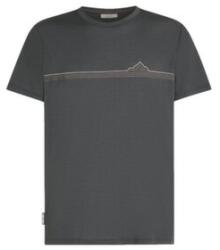 Icebreaker Merino 150 Tech Lite SS Tee Range Stripes Men Tricou cu mânecă scurtă OBSIDIAN XXL