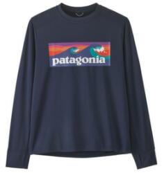 Patagonia Long-Sleeved Cap Silkweight T-Shirt Kids Tricou cu mânecă lungă Boardshort Logo: New Navy S