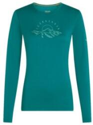 Icebreaker Merino 200 Oasis LS Crewe Sunrise Summit Women Tricou cu mânecă lungă TIDAL TEAL XS