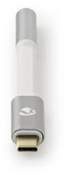 Nedis CCTB65950AL008 USB-C apa - 3, 5 mm anya adapter 8cm ezüst-fehér (CCTB65950AL008) (CCTB65950AL008)