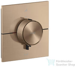 Hansgrohe AXOR SHOWERSELECT ID Square falsík alatti termosztátos kád/zuhany csaptelep biztonsági kombinációval, szálcsiszolt vörös arany hatású 36753310 (36753310)