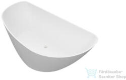 AREZZO design MARYLAND 170x80 cm-es öntöttmárvány szabadonálló kád, matt fehér AR-MARYLAND170WM (AR-MARYLAND170WM)