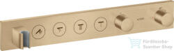 Hansgrohe AXOR SHOWERSOLUTIONS 4 fogyasztós, termosztátos falsík alatti zuhany csaptelep alaptest nélkül, szálcsiszolt bronz 18357140 (18357140)