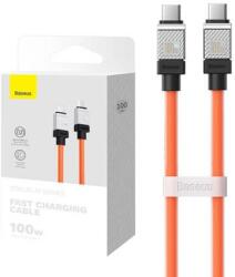 Baseus CoolPlay USB-C - USB-C töltőkábel 100W 1m narancssárga (CAKW000207) (CAKW000207) (CAKW000207)