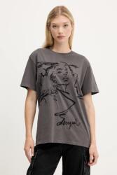 Desigual pamut póló BUDAPEST - szürke S