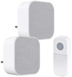 Solight 1L74 vezeték nélküli csengő konnektorba, 180m, learning code - 2db, fehér