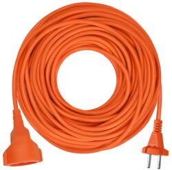 Solight Hosszabbító kábel csatlakozóval 1 aljzattal - 15m, 2x1, 5, narancs