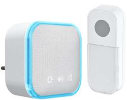 Solight 1L76 vezeték nélküli csengő konnektorba, 180m, learning code, fehér