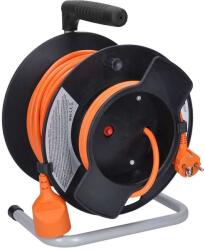 Solight Kábeldobos hosszabbító 1 aljzattal - 25m, narancs