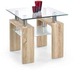 Halmar Diana III dohányzóasztal, átlátszó / sonoma tölgy