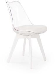 Halmar Trinidad étkezőszék, átlátszó / fehér