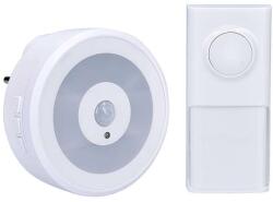 Solight 1L72 vezeték nélküli csengő éjszakai fénnyel konnektorhoz, 250m, learning code, fehér