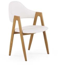 Halmar Vilma étkezőszék, fehér / mézes tölgy