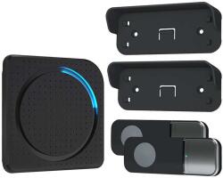 Solight 1L67 vezeték nélküli csengő konnektorba, 200m, 2 gombok, learning code, fekete