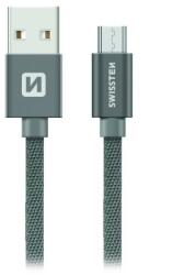 SWISSTEN 71522202 USB-A apa - Micro-USB apa Adat- és töltőkábel 1.2m - Kék (71522202) (71522202)