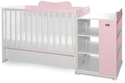 Lorelli Multi kombi ágy 190x72 - White Orchid Pink - aprotalpak