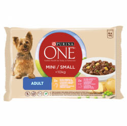 ONE MINI Adult Csirkével és marhával nedves kutyaeledel 4x85g 9512 - tenyesztoitap