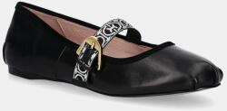 Coccinelle bőr balerina cipő - fekete Női 38