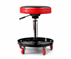 Maxspeed Műhelyszék, szerszámtartó tálcával, kerek, állítható, Maxspeed