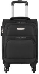 Leonardo Da Vinci fekete négy kerekű textil mini bőrönd 2307