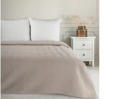 EUROFIRANY Len3 vászon szerkezetű préselt mintás ágytakaró Bézs 220 x 240 cm