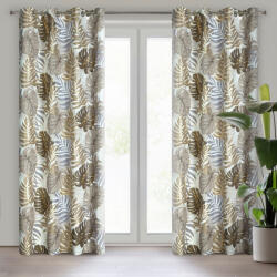 EUROFIRANY Korfu mintás dekor függöny Barna 140x250 cm