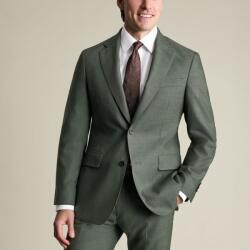 Charles Tyrwhitt Ultimate Performance Sharkskin Suit Jacket - Sage Green - Slim fit | 56 | Standard