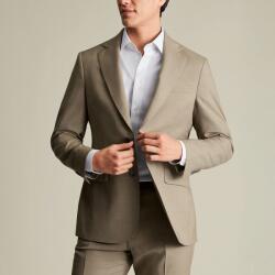 Charles Tyrwhitt Ultimate Performance Sharkskin Suit Jacket - Taupe - Slim fit | 50 | Rövidített