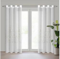 EUROFIRANY Estella díszes fényáteresztő függöny Fehér 140x250 cm