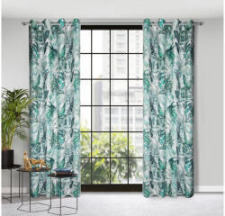 EUROFIRANY Adeline mintás dekor függöny Fehér/zöld 140x250 cm