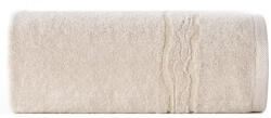 Eurofirany Karin pamut törölköző fényes cérnával szőtt díszítéssel Bézs 50x90 cm