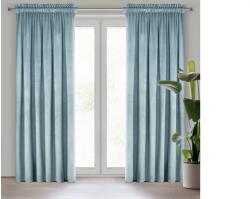 EUROFIRANY Rosa bársony sötétítő függöny Tengerkék 135x300 cm