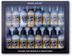 Acrylicos Vallejo Vallejo 71.189 WWII British Aircraft airbrush festék készlet 16x17 ml () (571189-71189)