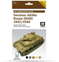  Vallejo 78.409 German Afrika Korps 1941/1942 airbrush festék készlet 6x8 ml () (578409)