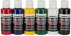 CreateX Colors CreateX Alap átlátszó airbrush festékek készlete 5801-10 6x60ml () (Crea-PRTR6X60)