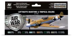Acrylicos Vallejo Vallejo 71.164 Luftwafe Maritime and Tropical airbrush festék készlet 8x17 ml () (571164)