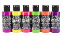 CreateX Colors Wicked fluoreszkáló airbrush festék készlet, 6x60ml (W103-00) () (Wi-FL-set)