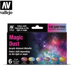 Acrylicos Vallejo Vallejo 77.090 Magic Dust airbrush festék készlet 6x17 ml (577090-77.090)