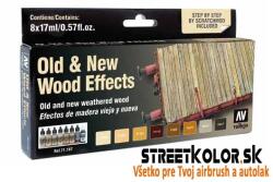 Acrylicos Vallejo Vallejo 71.187 Old and New Wood Effects AirBrush festék készlet 8x17 ml () (571187)