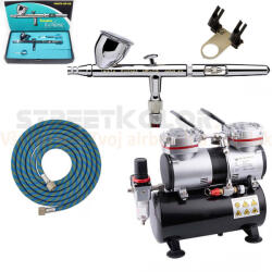 Fengda® - Fenghua Bida Airbrush készlet: AS-196 kompresszor és Iwata Eclipse HP-CS pisztoly + tömlő () (FEN-SET32)