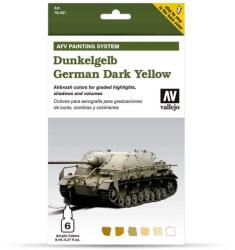  Vallejo 78.401 German Dark Yellow airbrush festék készlet 6x8 ml () (578401)