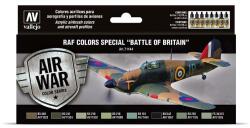 Acrylicos Vallejo Vallejo 71.144 Battle of Britain airbrush festék készlet 8x17 ml () (571144)