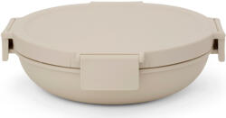 Brabantia Make & Take Lunch Bowl ebédtál szivárgásmentes clip-on fedővel 1L, mikrózható, műanyag, világos bézs